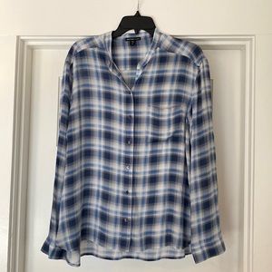 James Perse plaid blouse
